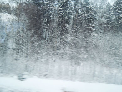 車窓からの雪-1