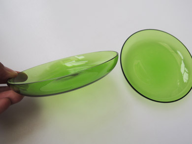 ガラスプレート緑-3